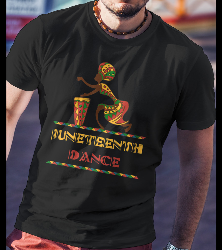 Juneteenth Dance African Drum Djembe Afro Girl T-Shirt