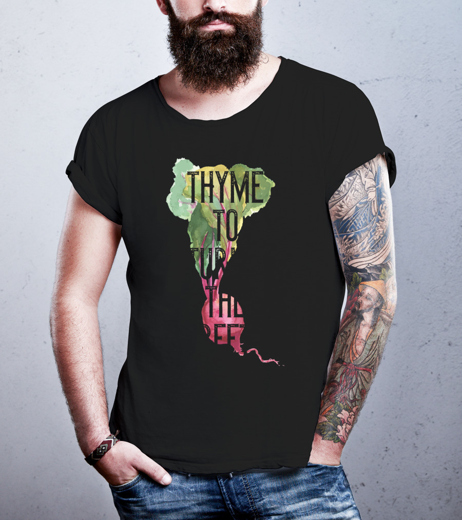 Thyme To Turnip The Beet Lovers Fruit Vegetables Vegan T-Shirt