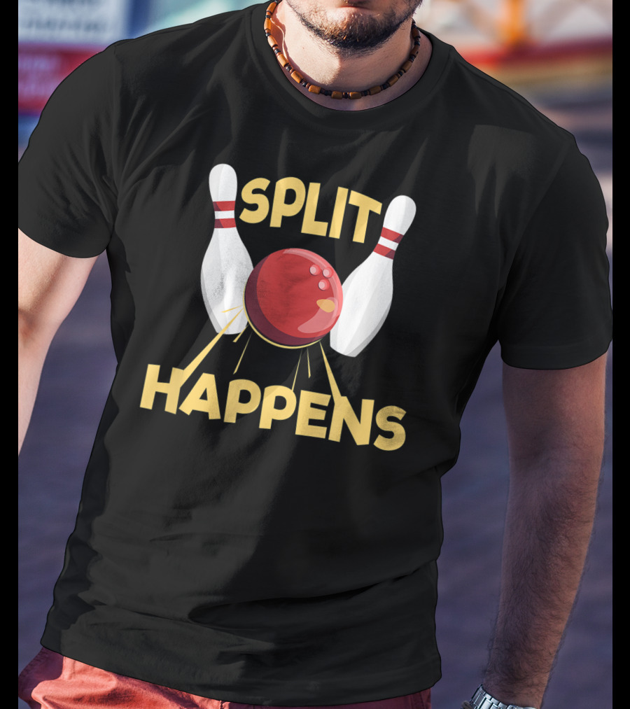 Split Happens Bowling Lovers And Players Pin T-Shirt