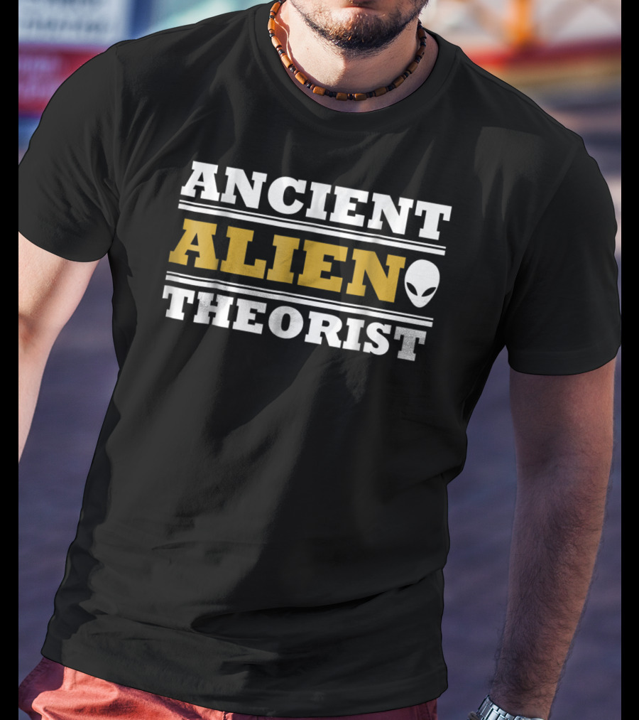 Ancient Alien Theorist Alien Head Space Exploration Day T-Shirt