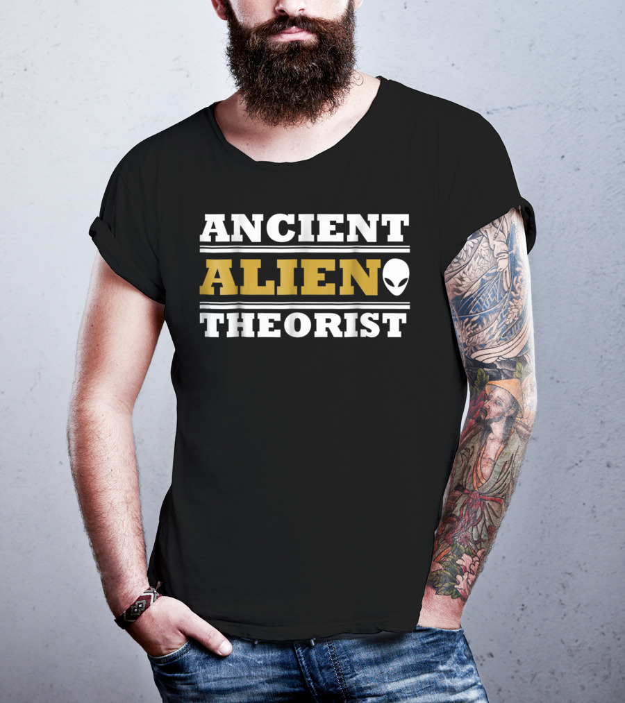 Ancient Alien Theorist Alien Head Space Exploration Day T-Shirt