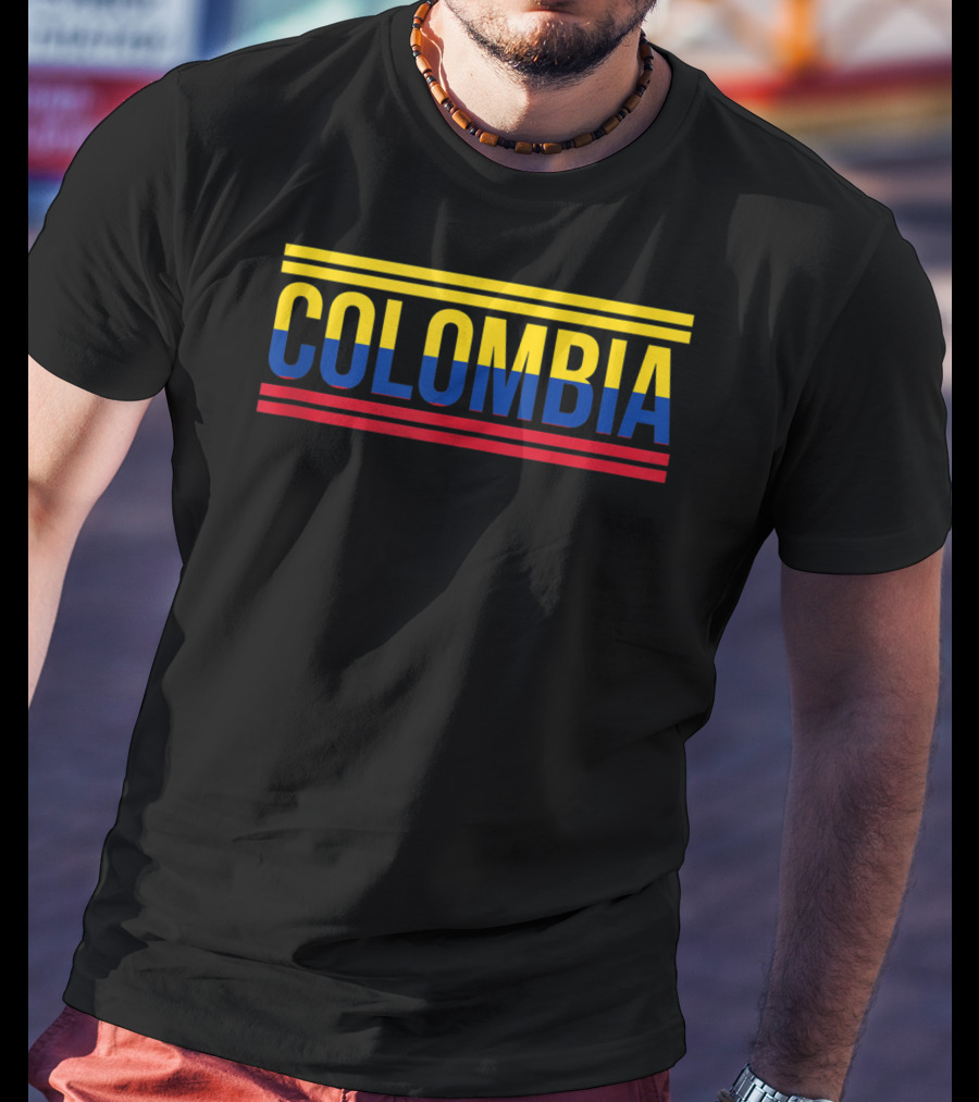 Colombia Colombian Flag Soccer Football Sport T-Shirt