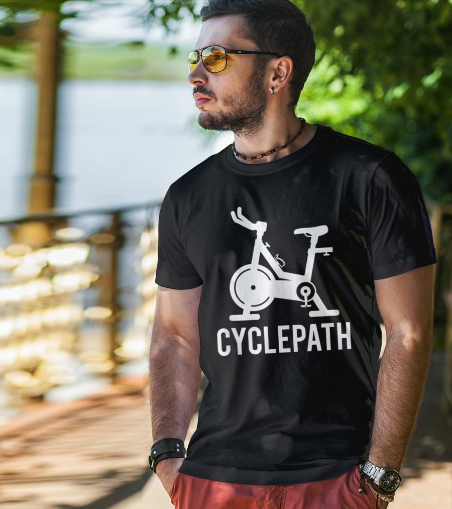 Cyclepath Spin Funny Workout Gym Spinning Class Pun T-Shirt
