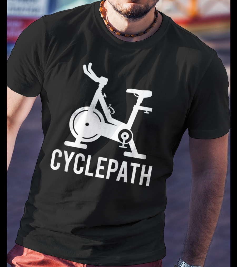 Cyclepath Spin Funny Workout Gym Spinning Class Pun T-Shirt