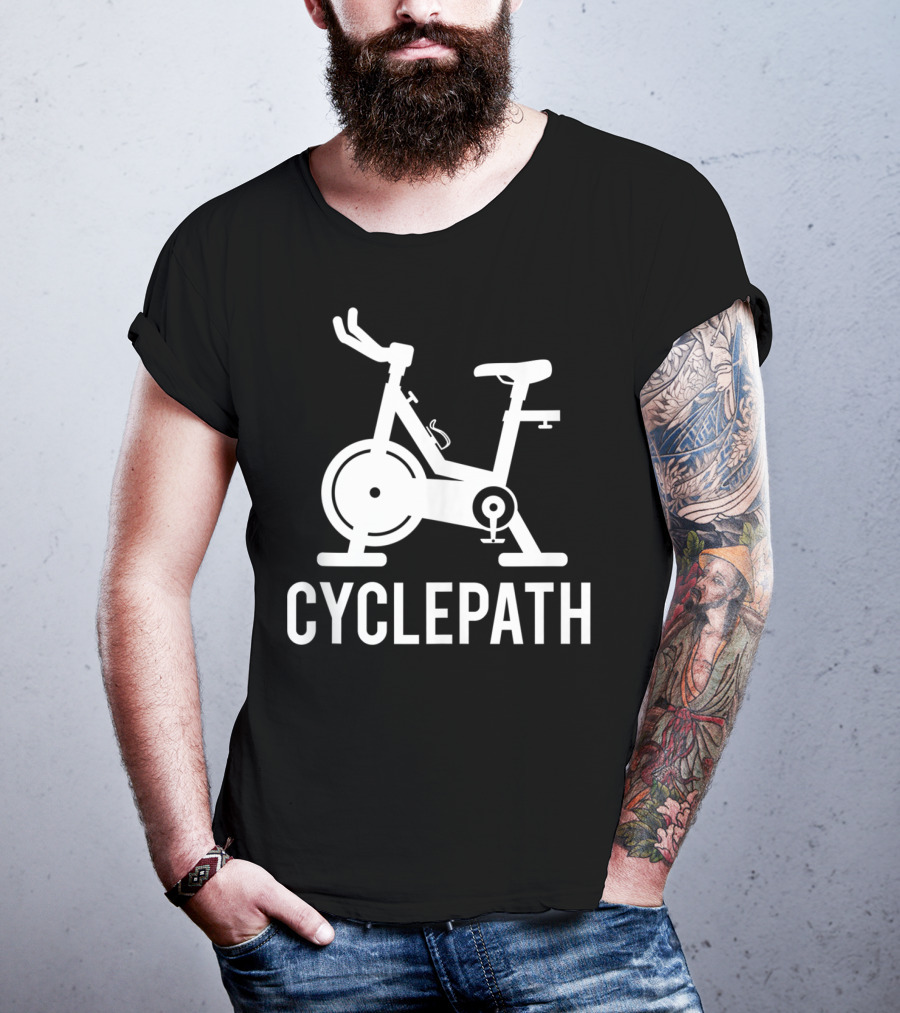Cyclepath Spin Funny Workout Gym Spinning Class Pun T-Shirt