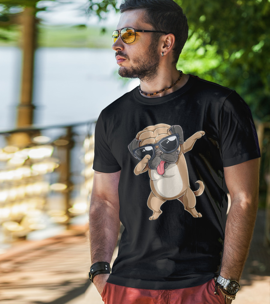 Dabbing Pug Dance Cool Puppy Lovers T-Shirt