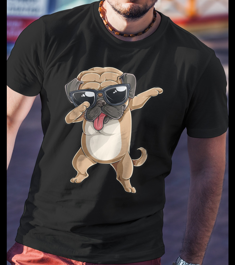 Dabbing Pug Dance Cool Puppy Lovers T-Shirt