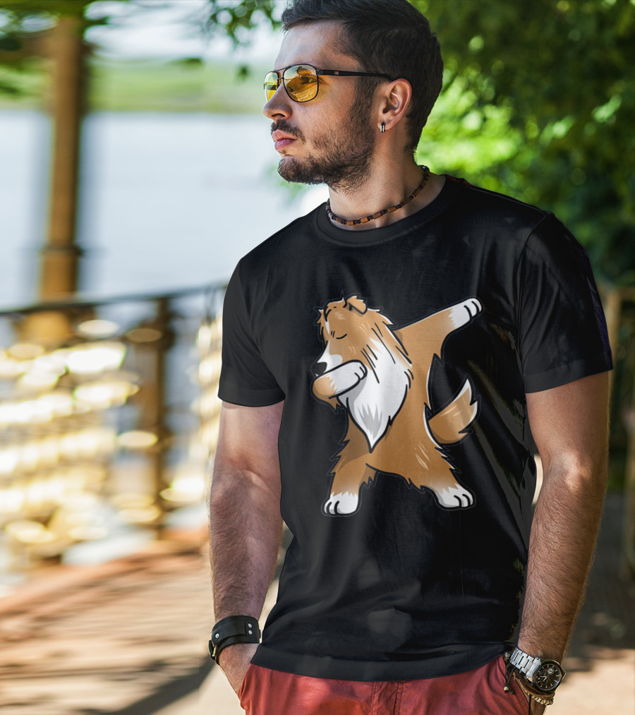 Shetland Sheepdog Sheltie Dabbing Dab Pose T-Shirt