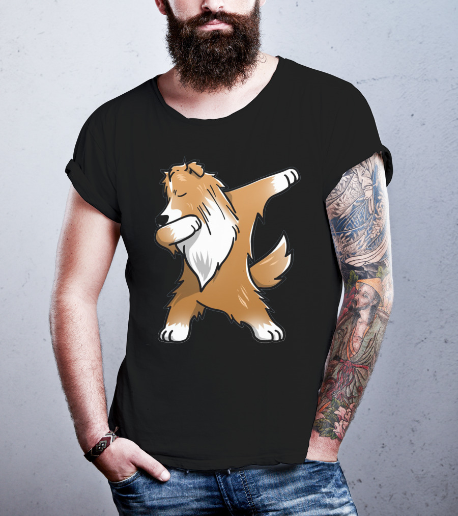 Shetland Sheepdog Sheltie Dabbing Dab Pose T-Shirt