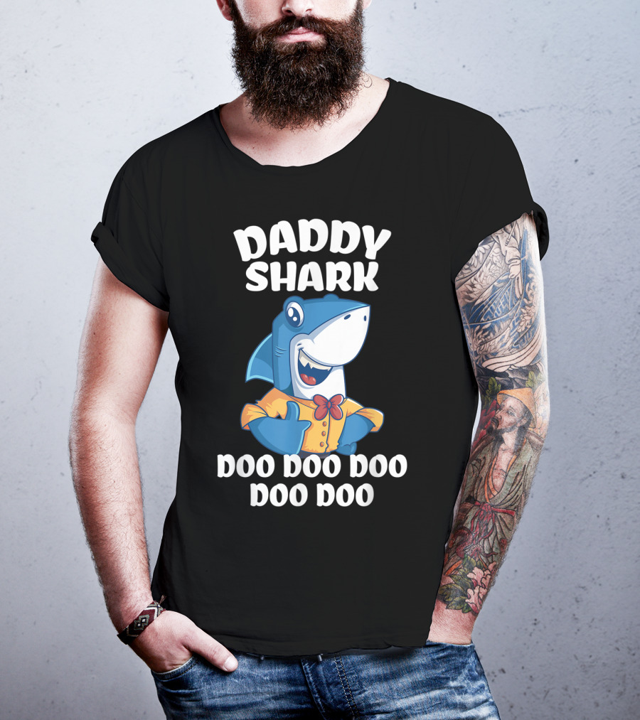 Daddy Shark Doo Doo Doo Doo Doo Fun For Dad T-Shirt
