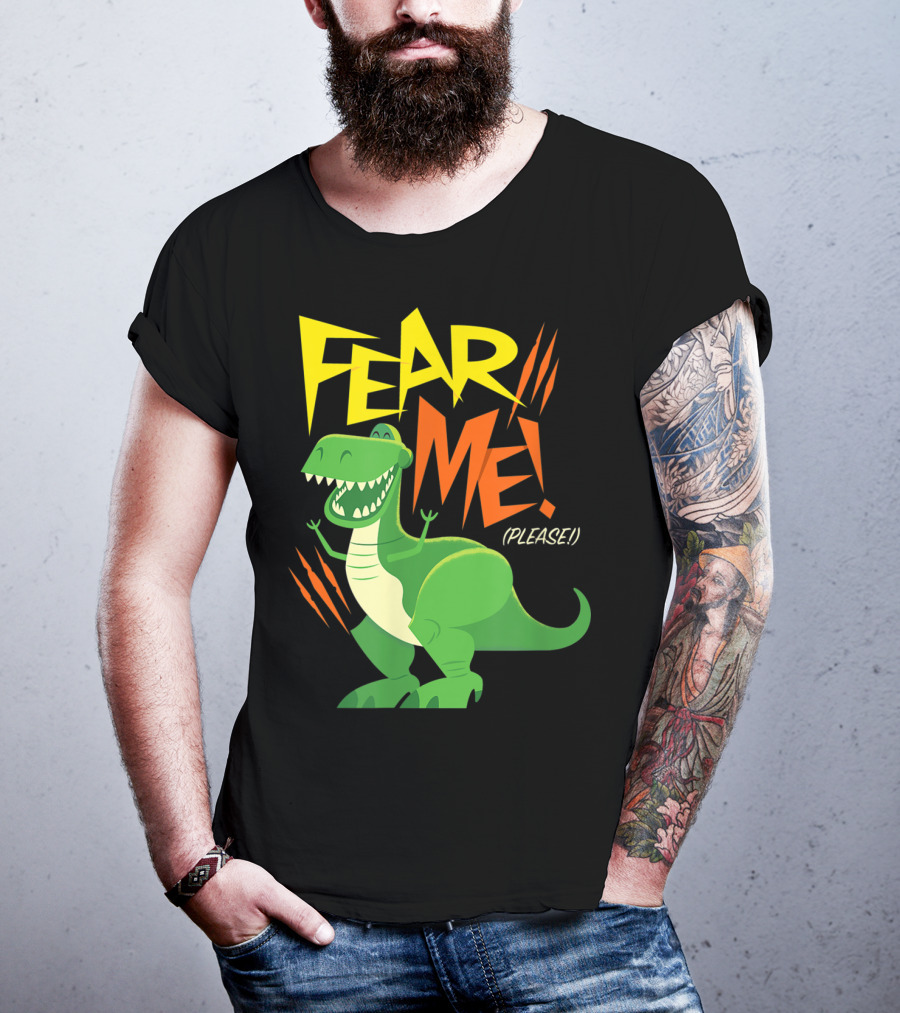 Disney Pixar Toy Story 4 Rex Fear Me Please Green Dinosaur Cartoon T-Shirt