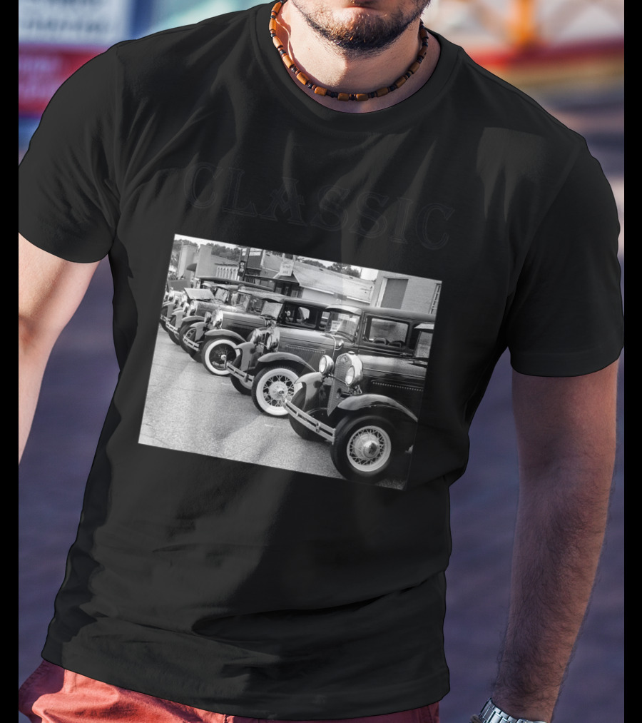 Father's Day Antique Classic Car Lineup T-Shirt