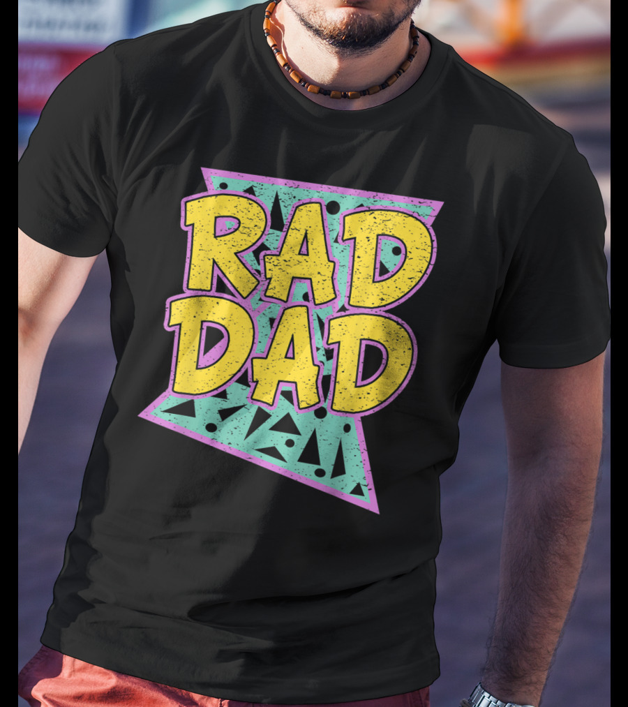 Rad Dad 80s Retro Style Father's Day T-Shirt