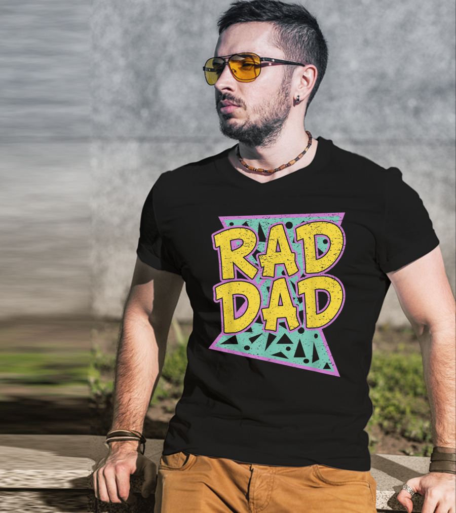 Rad Dad 80s Retro Style Father's Day T-Shirt