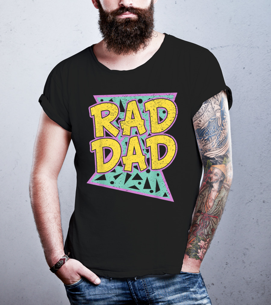Rad Dad 80s Retro Style Father's Day T-Shirt