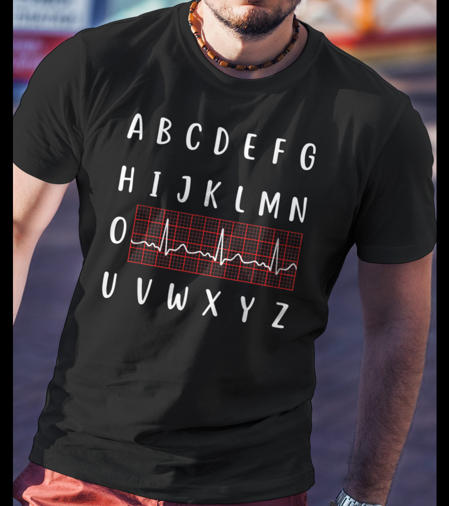 ABC Heartbeat Nurse Alphabet Funny Medical Humor T-Shirt