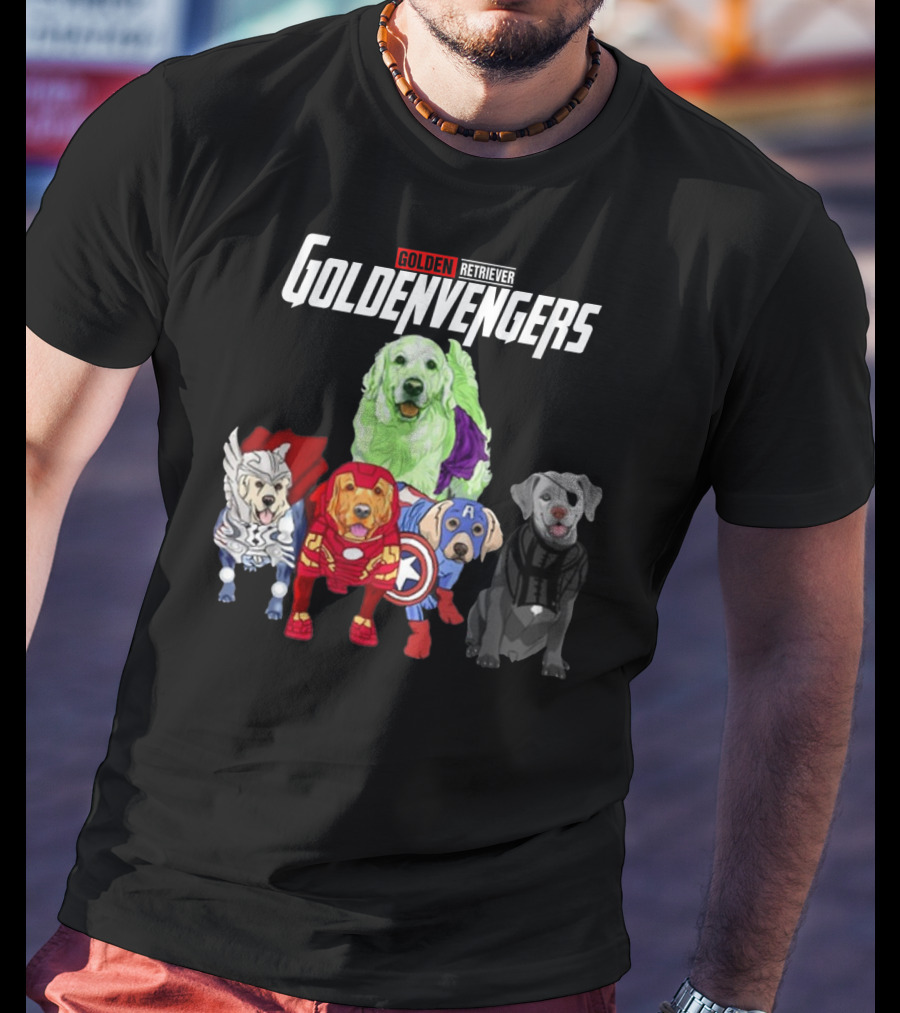 Goldenvengers Golden Retriever Avengers Dogs T-Shirt