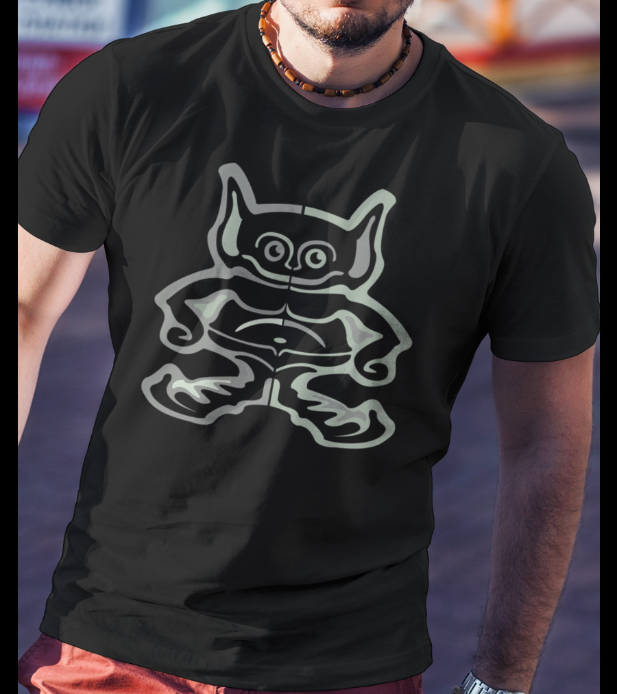 Gray Gremlin Abstract Creature T-Shirt