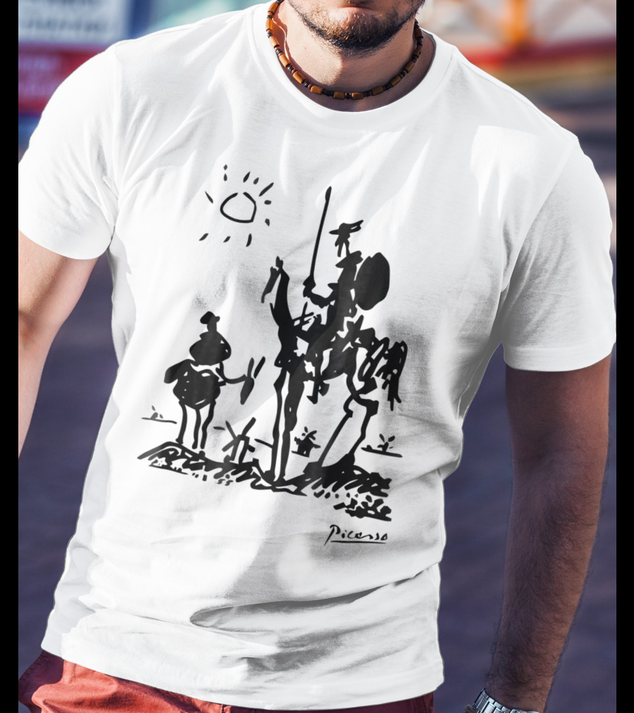 Picasso Don Quixote 1955 Sketch With Sun And Sancho Panza T-Shirt