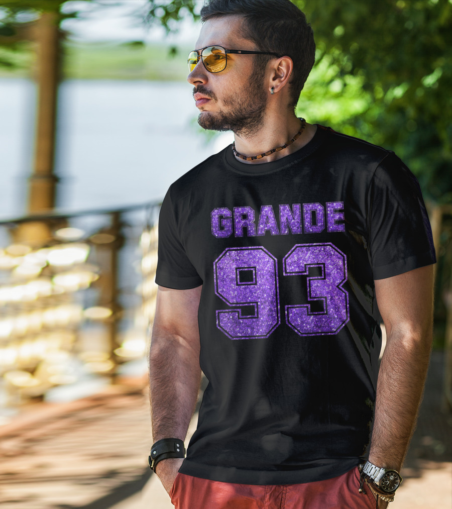 Grande 93 Purple Glitter Deluxe T-Shirt