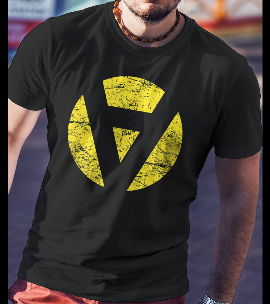 AnCap Libertarian Voluntarism Distressed Yellow T-Shirt