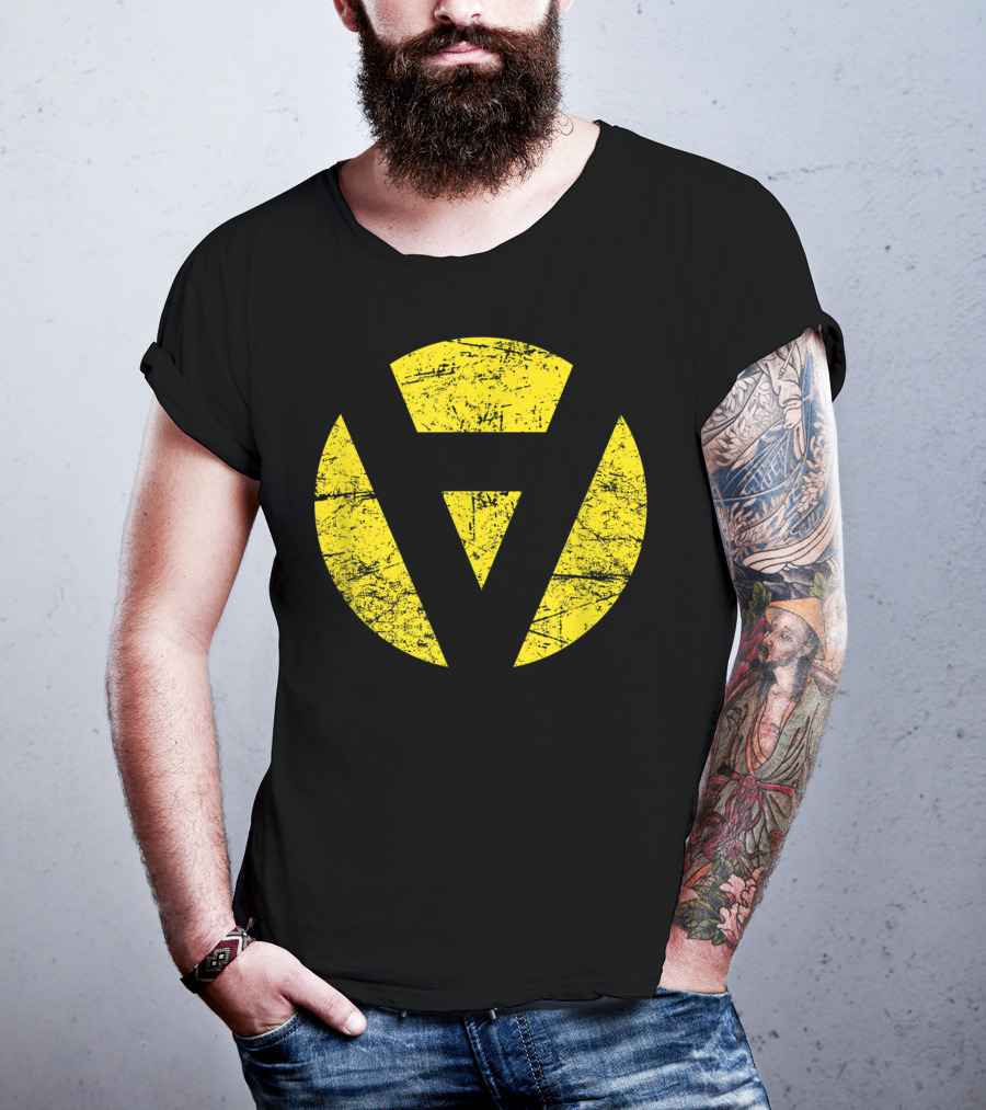 AnCap Libertarian Voluntarism Distressed Yellow T-Shirt