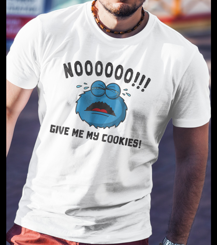 No More Cookies Monster Noooo Give Me My Cookies GDPR T-Shirt