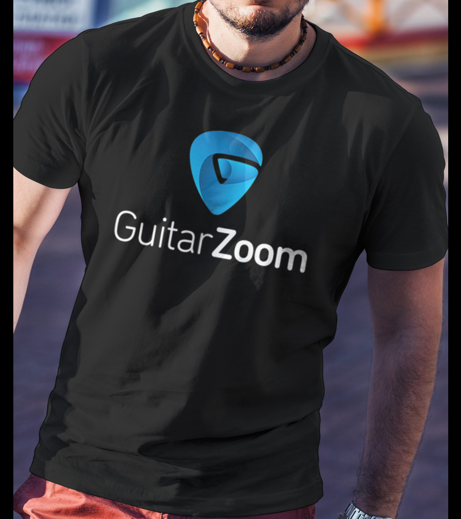 GuitarZoom Pick Pocket Guitar Players Emblem T-Shirt