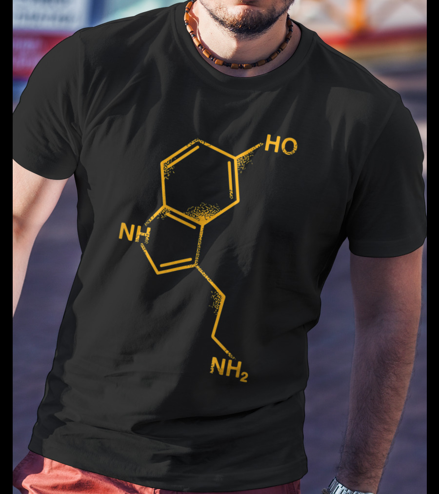 Happiness Serotonin Molecule Chemistry Science T-Shirt