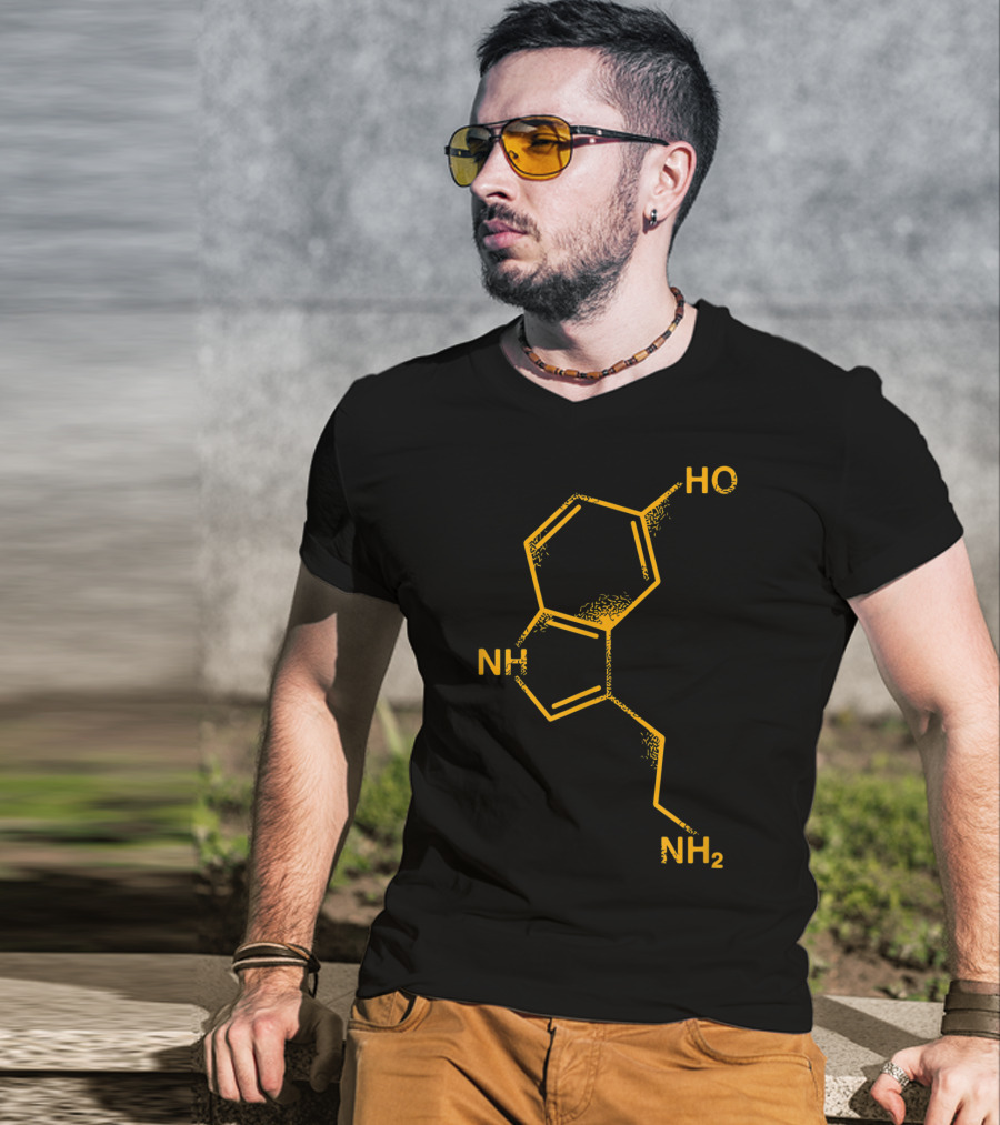 Happiness Serotonin Molecule Chemistry Science T-Shirt