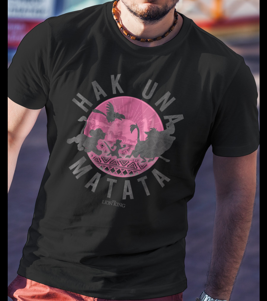 Disney Lion King Hakuna Matata Silhouette Circle T-Shirt