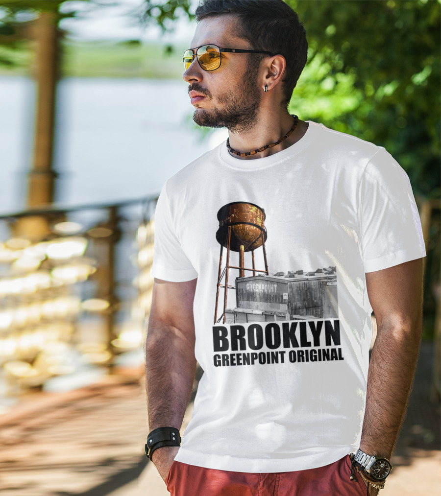 Brooklyn Greenpoint Original Water Tower Skyline T-Shirt