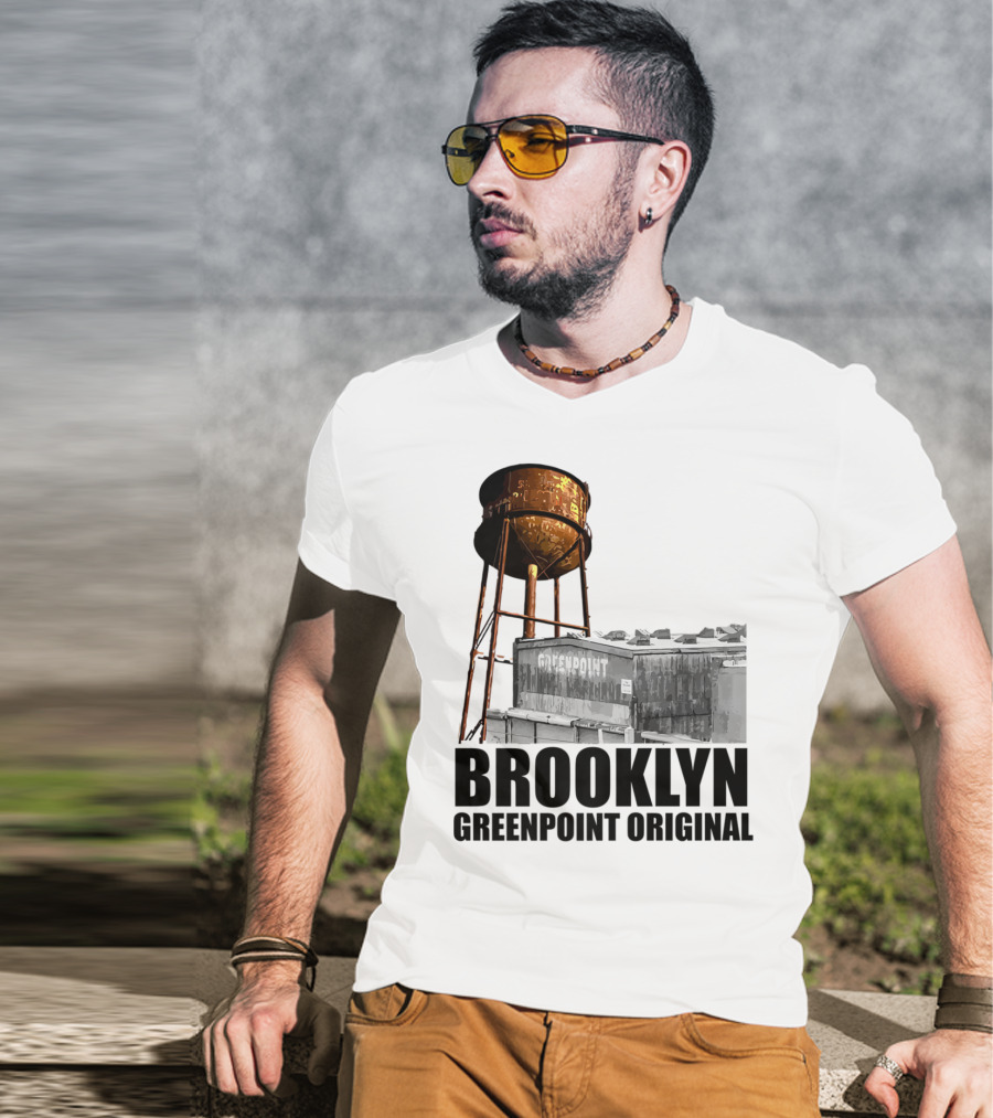 Brooklyn Greenpoint Original Water Tower Skyline T-Shirt