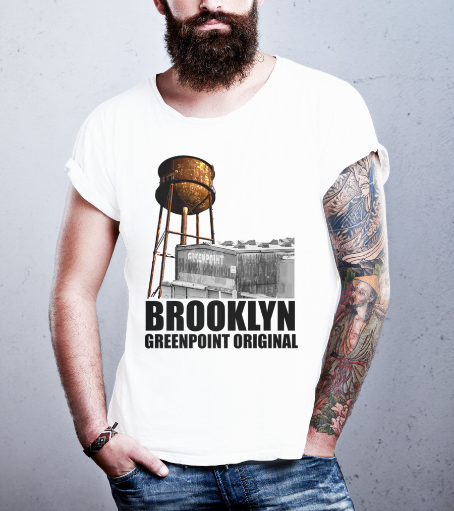 Brooklyn Greenpoint Original Water Tower Skyline T-Shirt