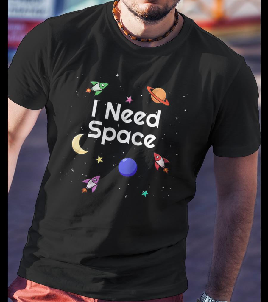 I Need Space Planets Solar System Science Rockets Raglan Baseball T-Shirt