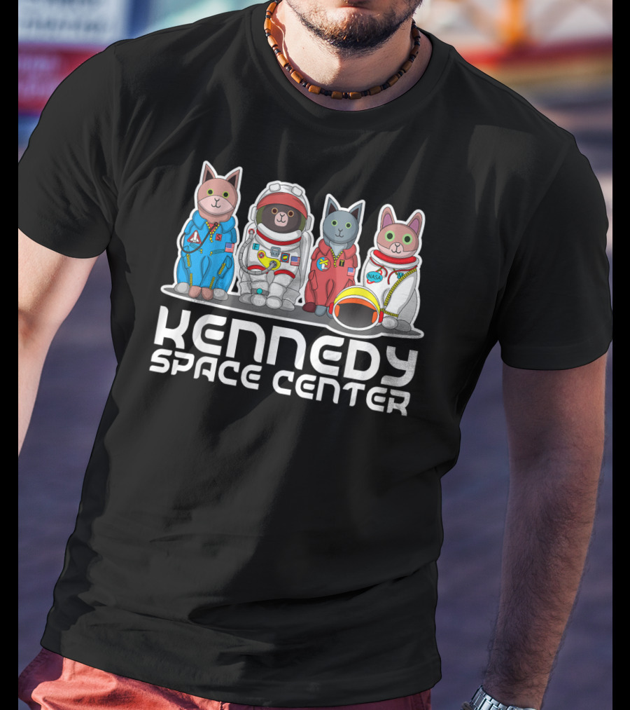 Kennedy Space Center Cats Astronaut Suits NASA T-Shirt