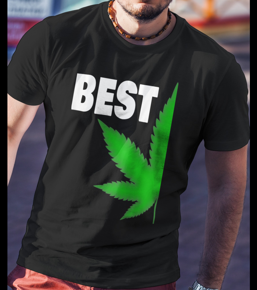 Couple Matching Best Buds BFF Marijuana Leaf Best T-Shirt