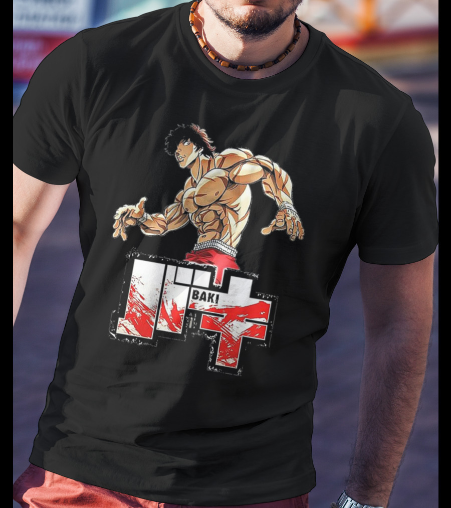 Baki Otaku Muscle Fighter Anime Character T-Shirt
