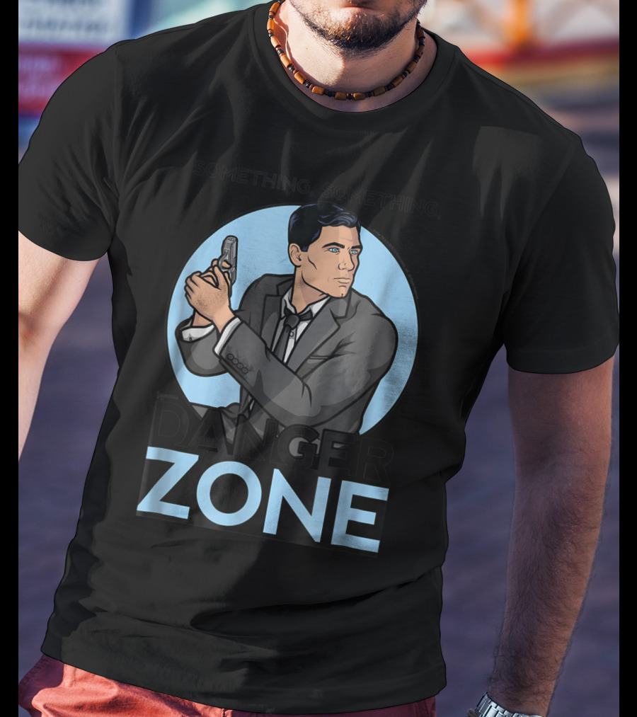 Archer Something Something Danger Zone Agent With Gun T-Shirt