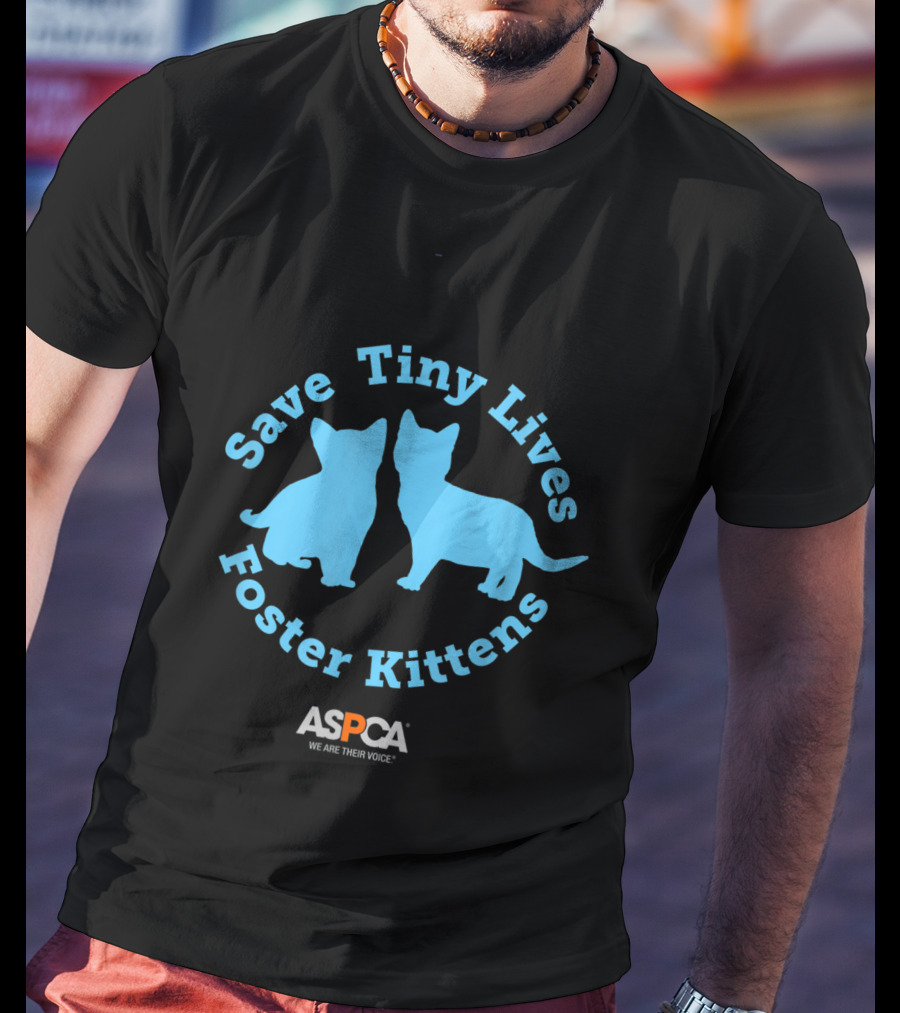 ASPCA Save Tiny Lives Foster Kittens Blue T-Shirt
