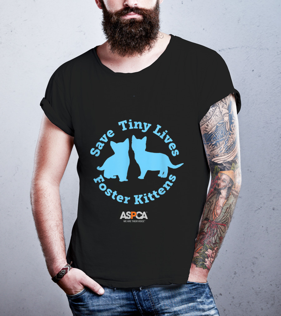 ASPCA Save Tiny Lives Foster Kittens Blue T-Shirt