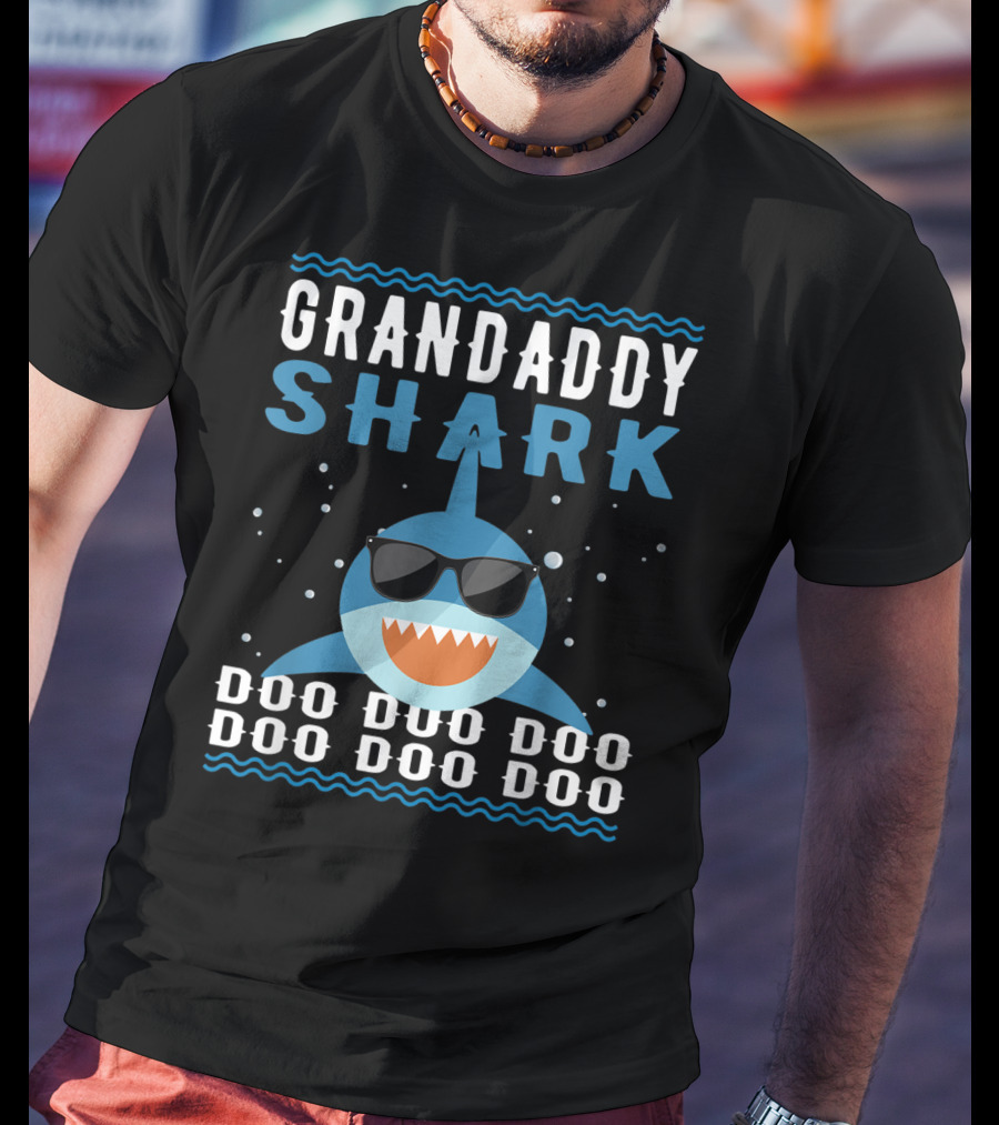 Grandaddy Shark Doo Doo Doo Sunglasses Funny Baby Mommy Kids Video T-Shirt