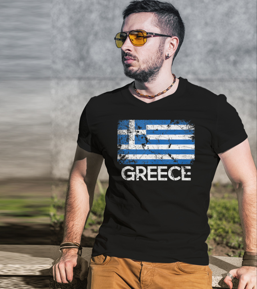 Greece Vintage Flag Greek Design Made In Greece T-Shirt