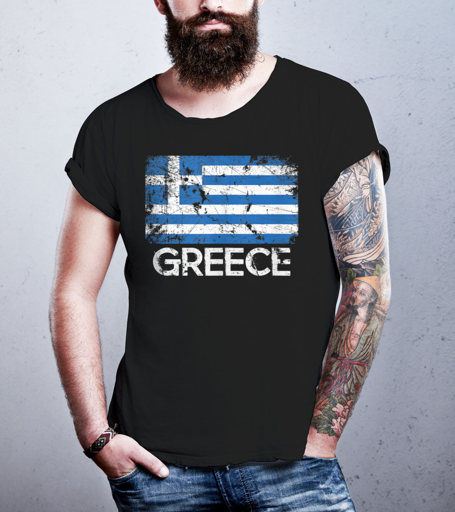 Greece Vintage Flag Greek Design Made In Greece T-Shirt