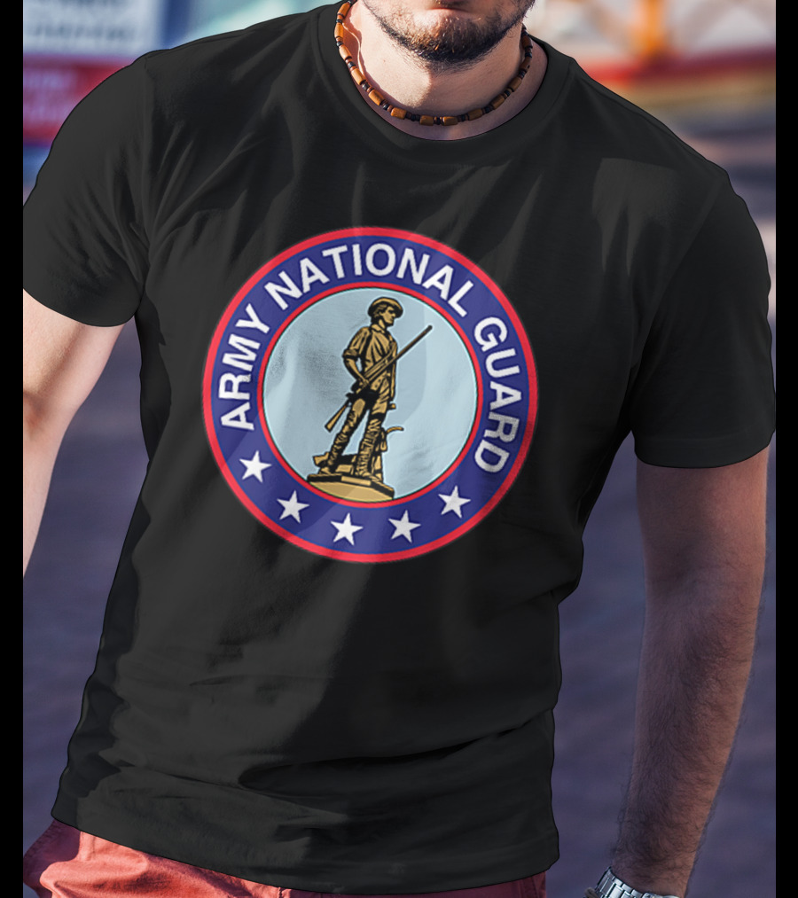 Army National Guard Veteran Morale Emblem T-Shirt