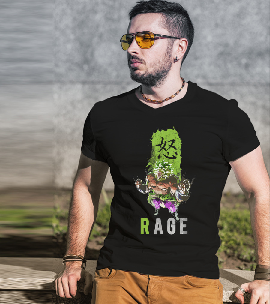 Broly The Legendary Fighter Rage Anger Power Burst T-Shirt