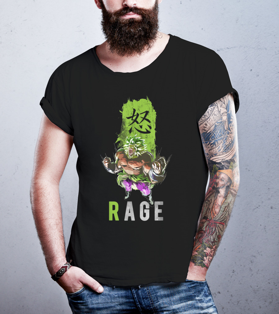 Broly The Legendary Fighter Rage Anger Power Burst T-Shirt
