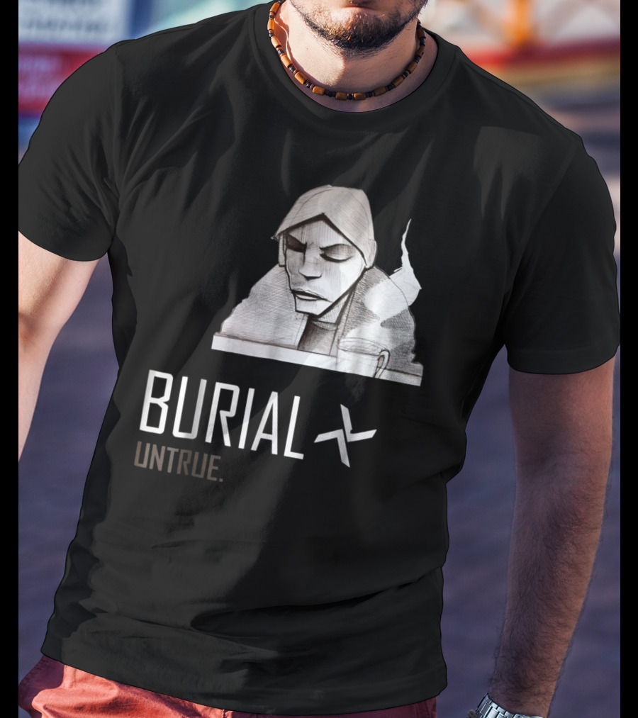 Burial Untrue Monochrome Hoodie Smoking Character T-Shirt