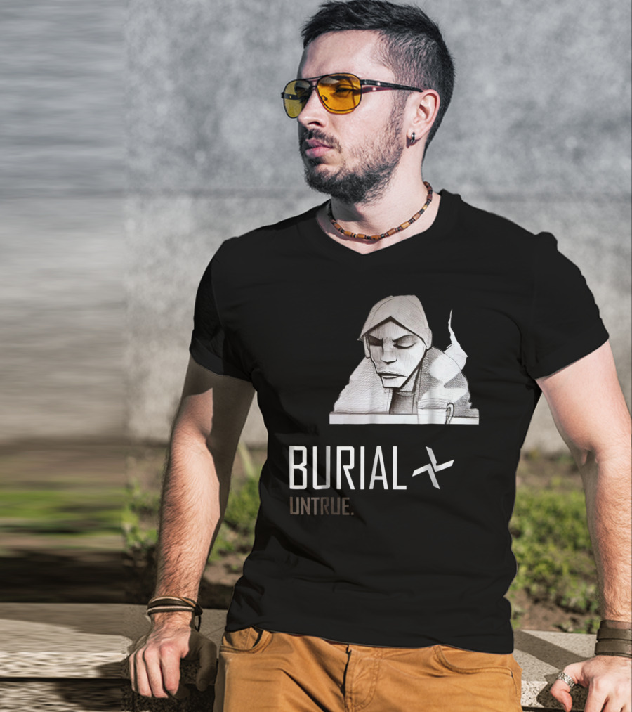 Burial Untrue Monochrome Hoodie Smoking Character T-Shirt