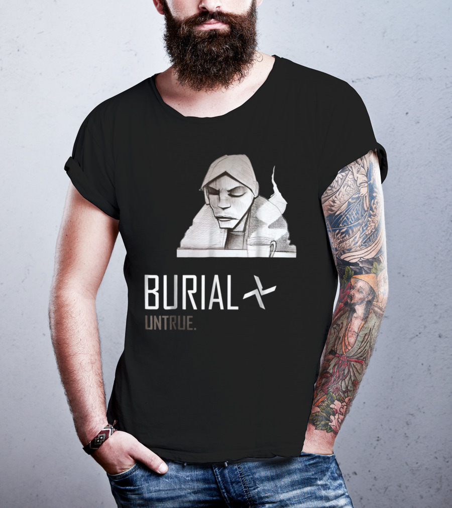 Burial Untrue Monochrome Hoodie Smoking Character T-Shirt